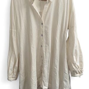 We The Free Over -Sized Button-Down Shirt Size Small